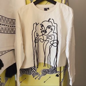 Cropped Cream Sweater